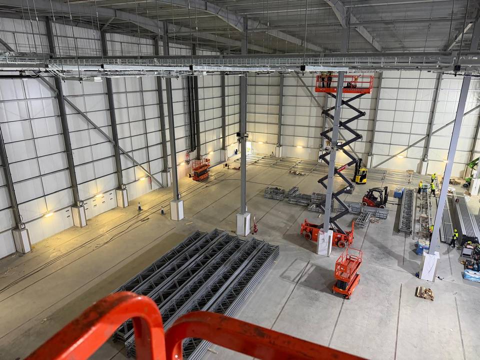 Project Vanilla: View across the warehouse from height